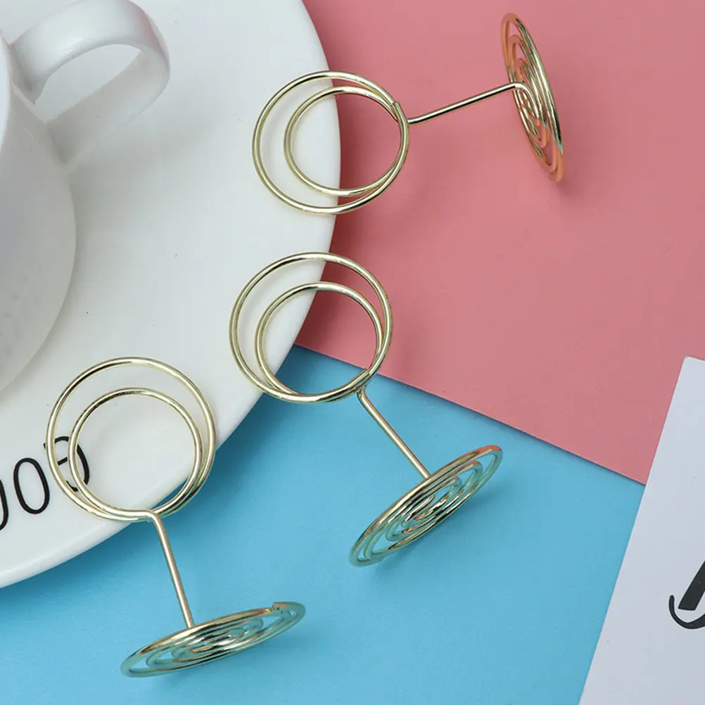 30Pcs Metal Memo Clips Decorative Holder Card Holder Photo Table Sign Restaurant Menu Cards Name