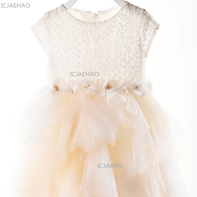 2026 New Girls Long Pageant Dress Princess Gown for Piano Party Birthday Flower Girl Formal Performance Children Host Evening