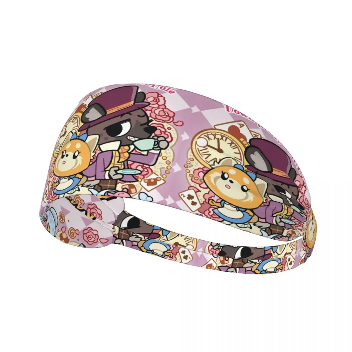 

Custom Japan Anime Aggretsuko Cartoon Sweatband Men Women Moisture Wicking Gym Headband for Yoga