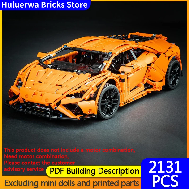 

Speed Racing Car Model MOC Building Bricks Huracàn Evo RWD Hypercar Modular Technology Gifts Holiday Assemble Children Toys Suit