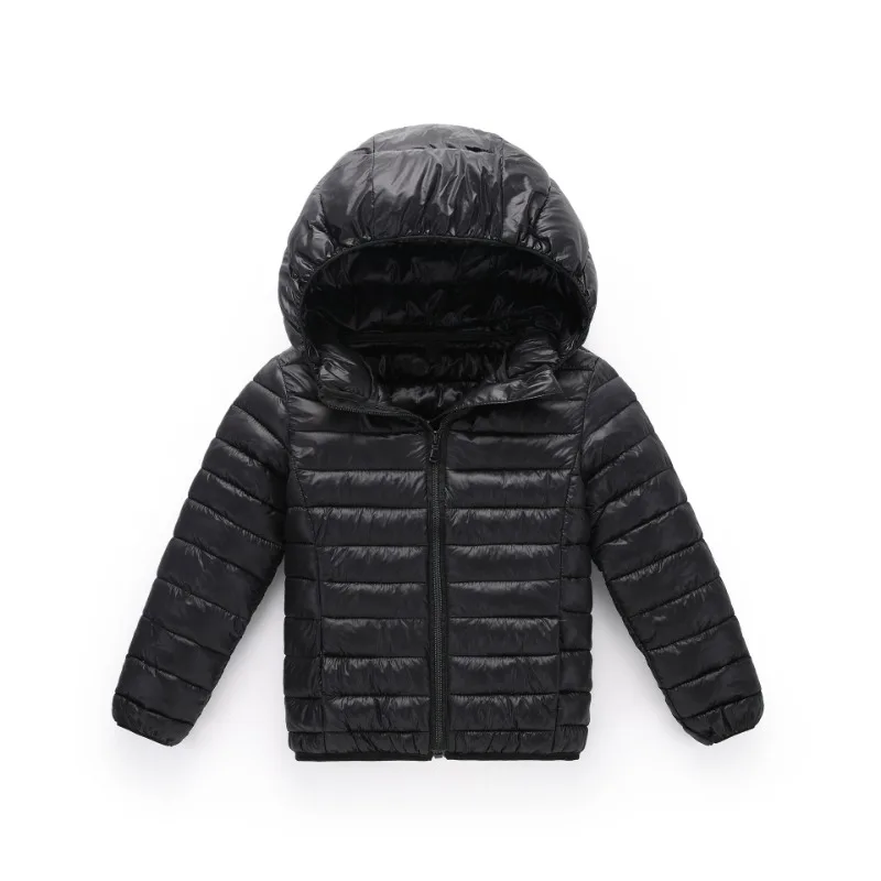 Children's Cotton Clothes Winter Light and Thin Cotton Clothes Boys and Girls Warm and Thick Hooded Outer Fashion Trend