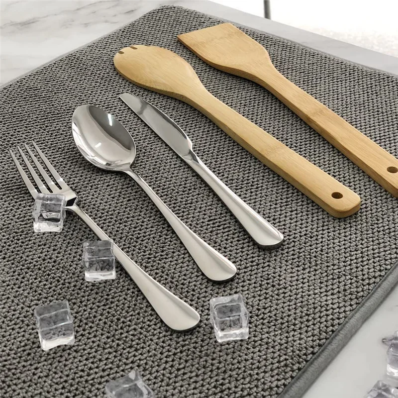 Tapete de secagem de prato de 3 pacotes, microfibra para balcão de cozinha tamanho 20x15 polegadas