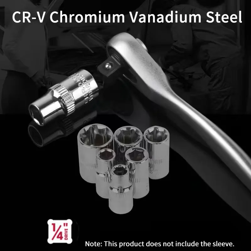 Мини-ключ с трещоткой на 72 зубца для плотных помещений с торцевой отверткой, двусторонние маленькие головки 1/4 дюйма