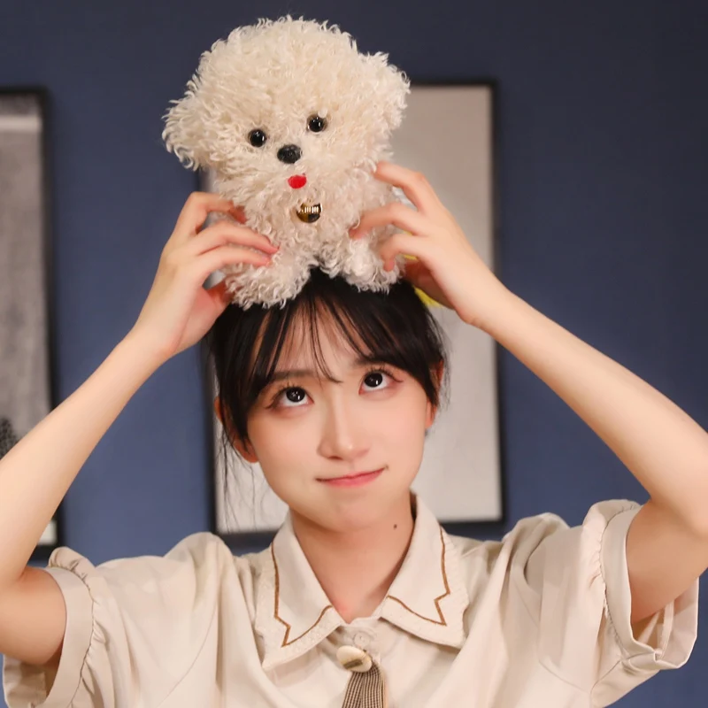 Almohada bonita de 20cm con forma de perro de peluche, decoración Kawaii para el hogar, para dormir con la almohada, suave, se enviará a un amigo, cómodo regalo de vacaciones