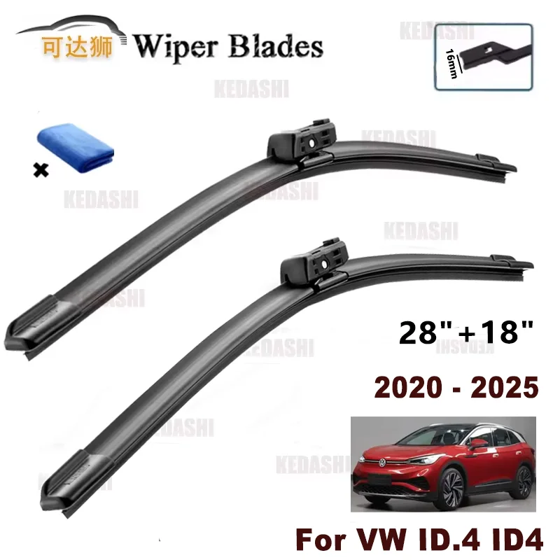 

Car Wiper For VW ID.4 ID4 Alltrack (E21) 2020 - 2025 Front Rear Wiper Blades Brushes Cutter Auto Accessories 28"+18"