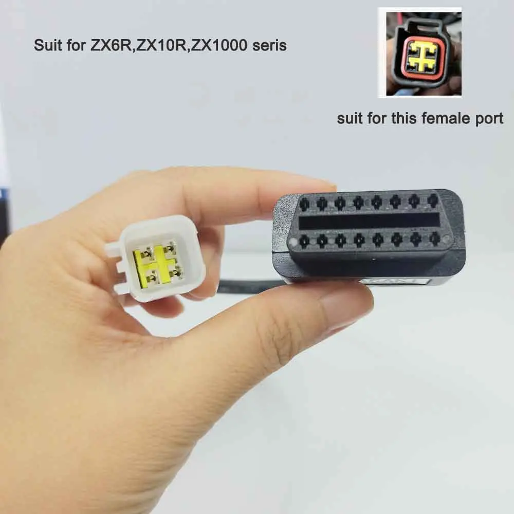 OBD オートバイケーブル Kawasaki 4Pin から OBD2 16 ピンアダプター