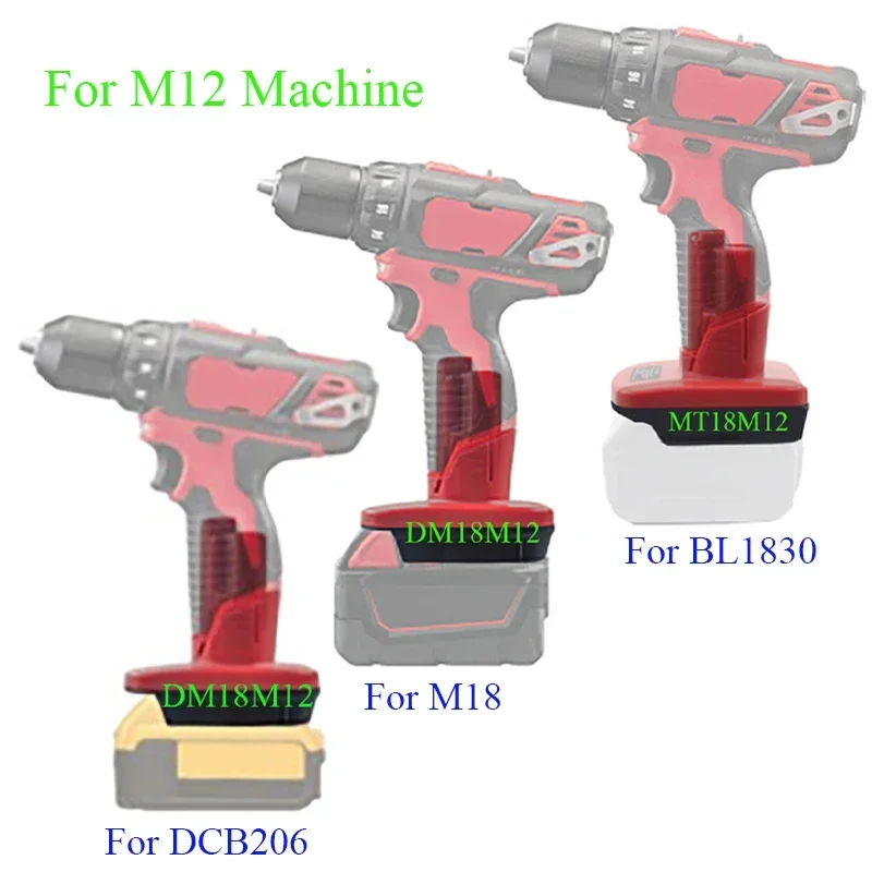 MT18M12 DM20M12 Adapter Konwerter Do Makita Do Dewalt 18V 20V Do M18 Akumulator litowo-jonowy Do Milwaukee 12V Do Elektronarzędzia M12