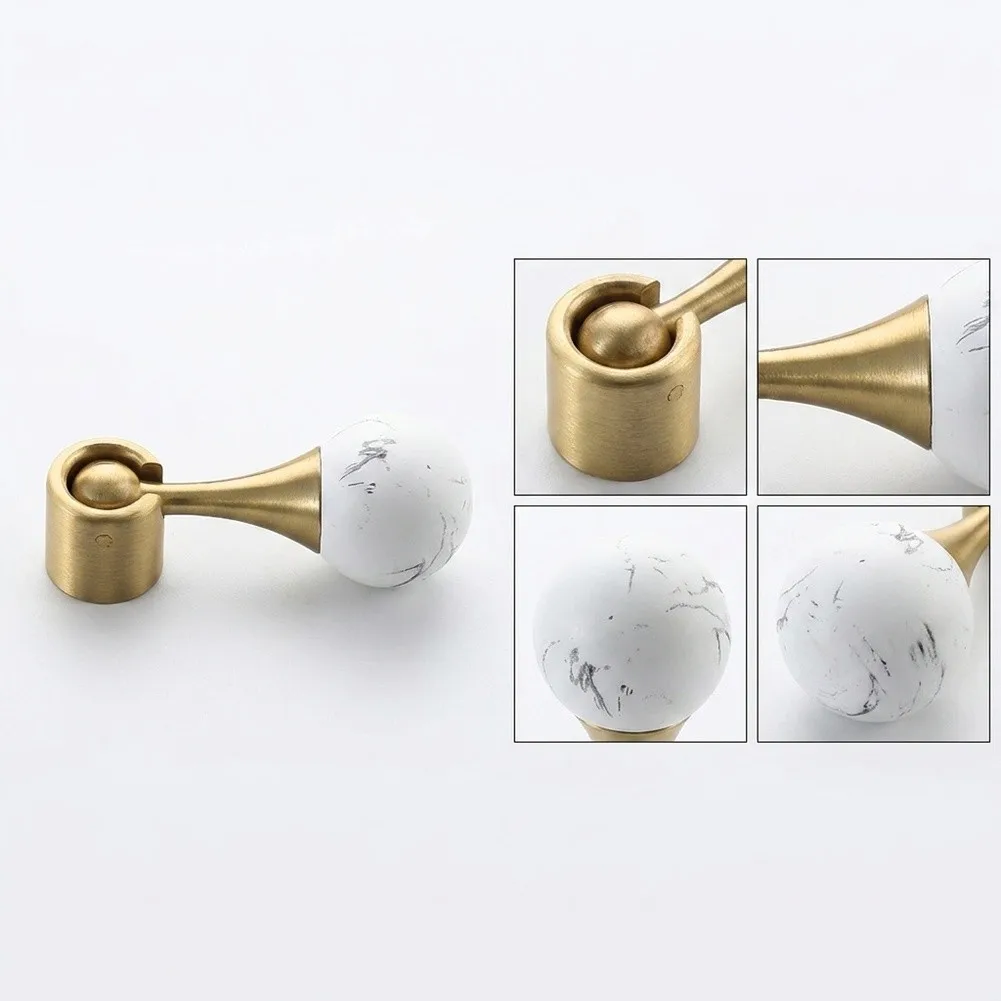 Natural Stone Hardware Turquoise Cabinet Knobs For Home Interior Solid Brass Construction Grease Resistant Finish