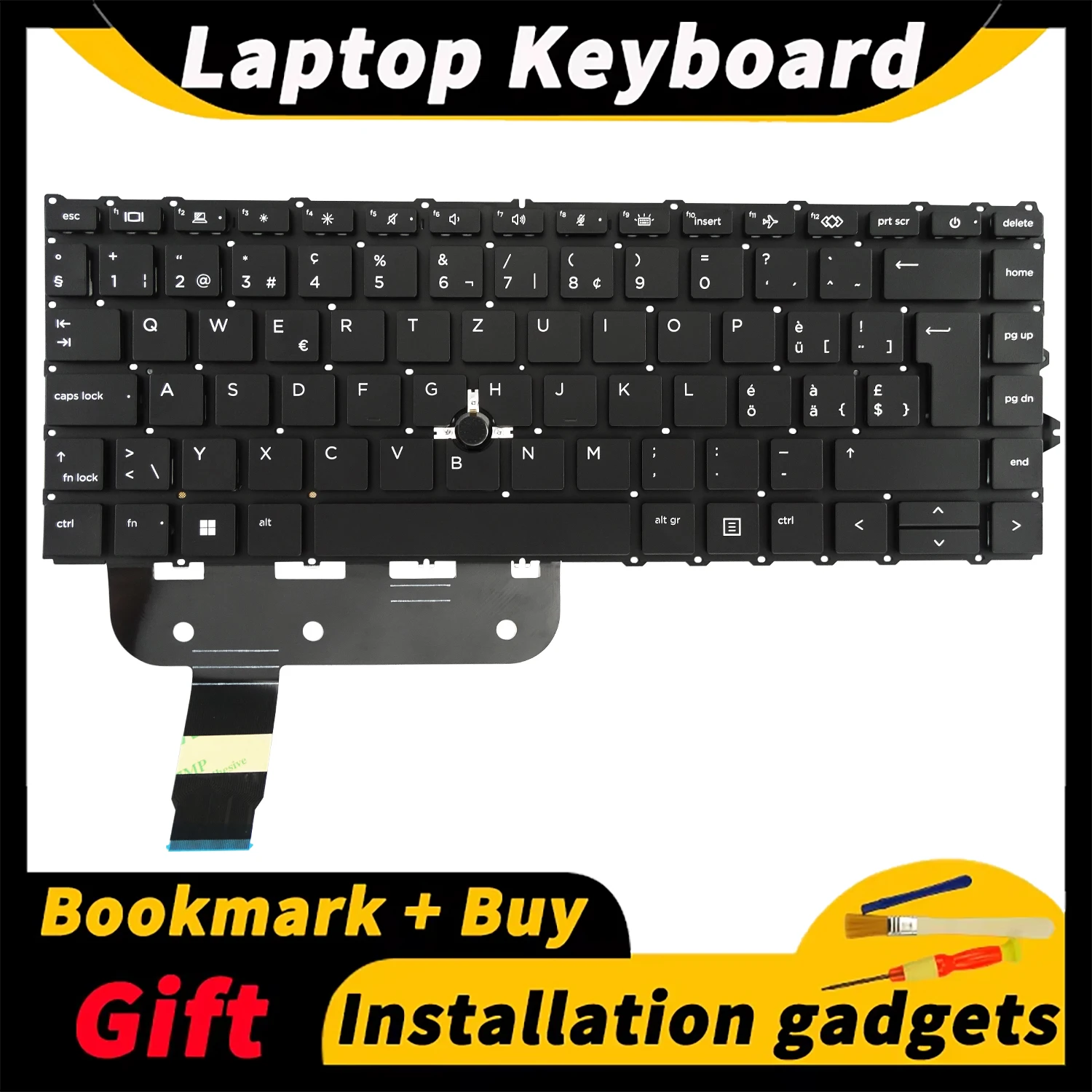 

Suitable for HP EliteBook 840 G7/845 G7/840 G8 laptop keyboard with backlit Swiss layout replacement keyboard