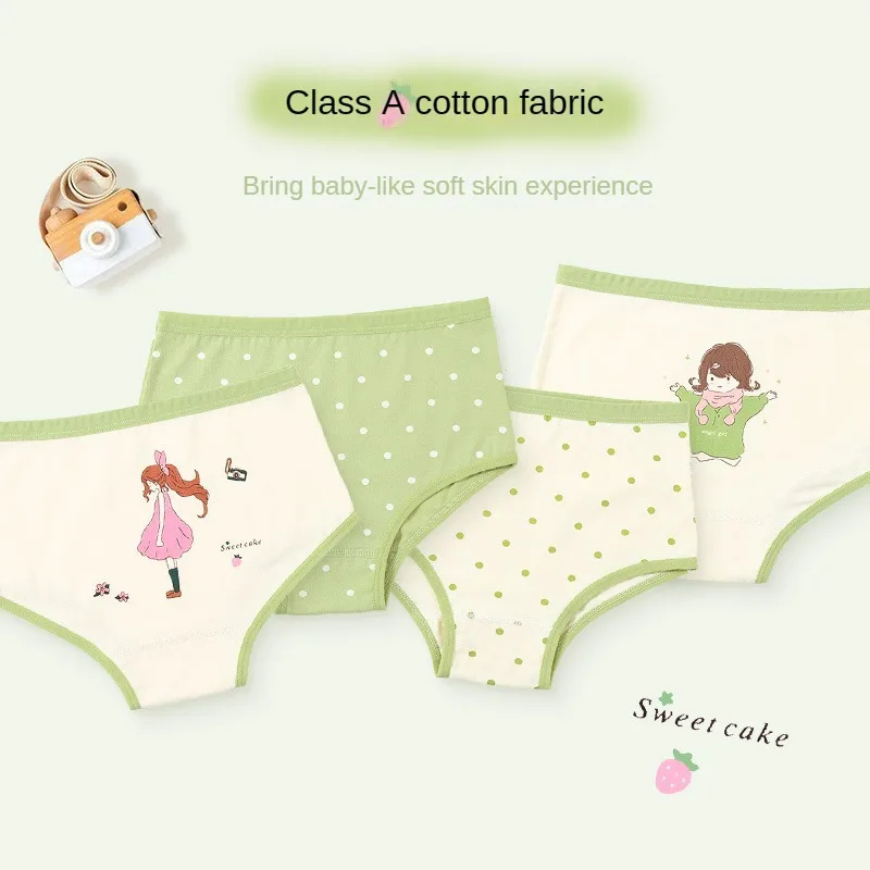 4PCS/set Children's Cotton Girl Panties for Girls Briefs Cute Children Girl Panties Soft Underwear Cartoon Shorts Underwears