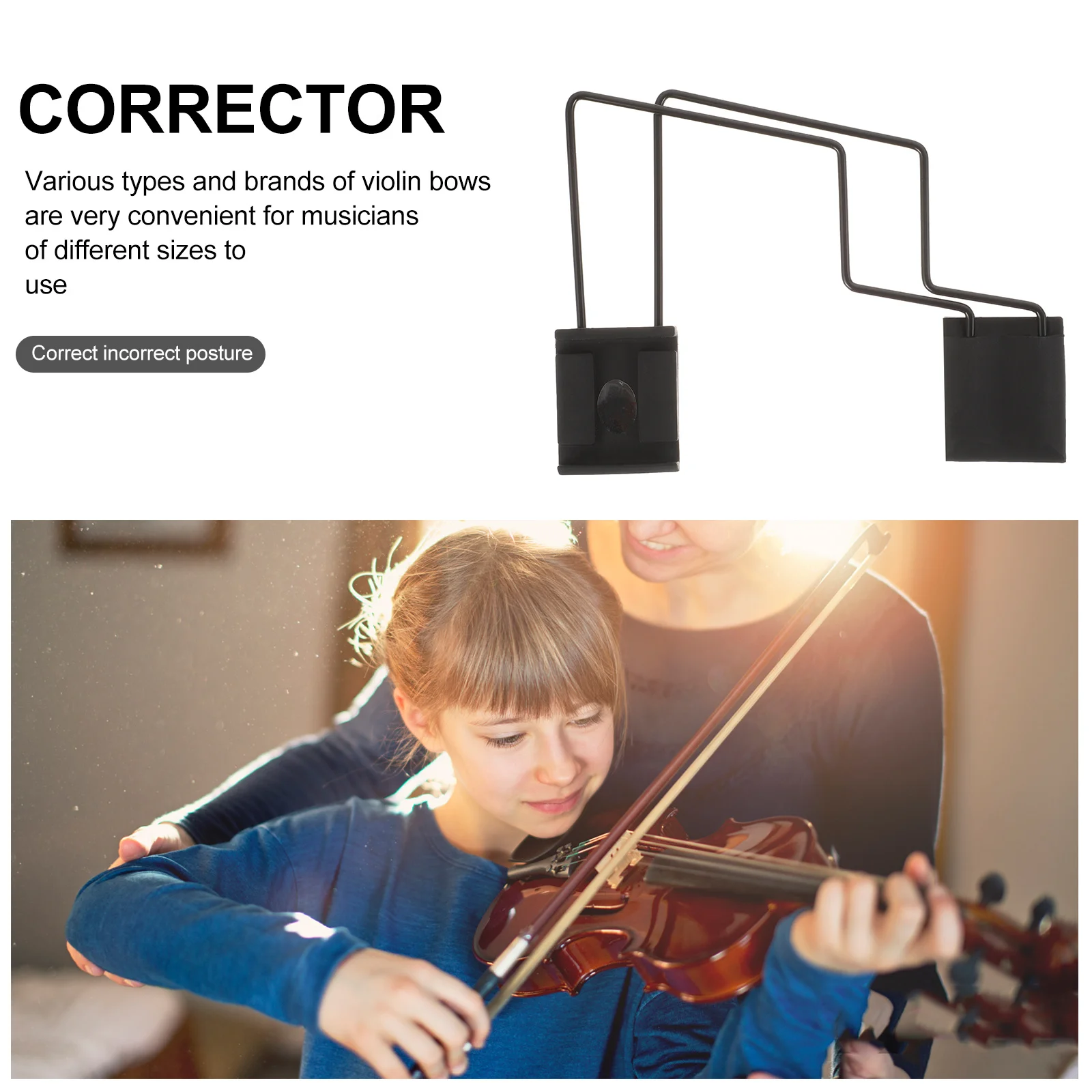 

Violin Accessory 4 4 Bow Collimator Corrector Improve Technique Prevent Injury Durable Easy Use Practice Tool Violin Collimator