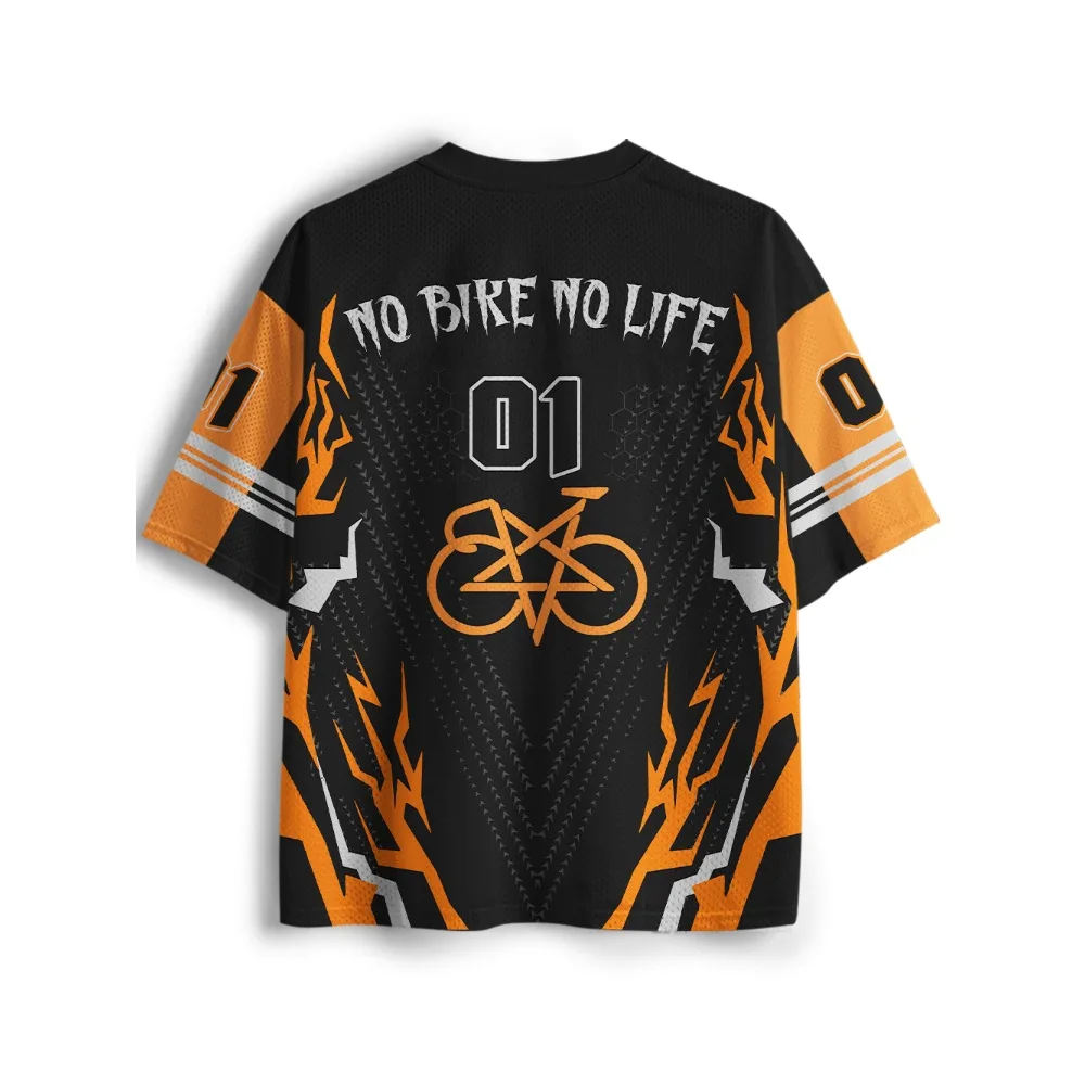 Bicycle Riding Suit, Fashionable V-neck Short Sleeved T-shirt, Daily Downhill Cycling Mesh Jersey, Mountain Bike Riding T-shirt