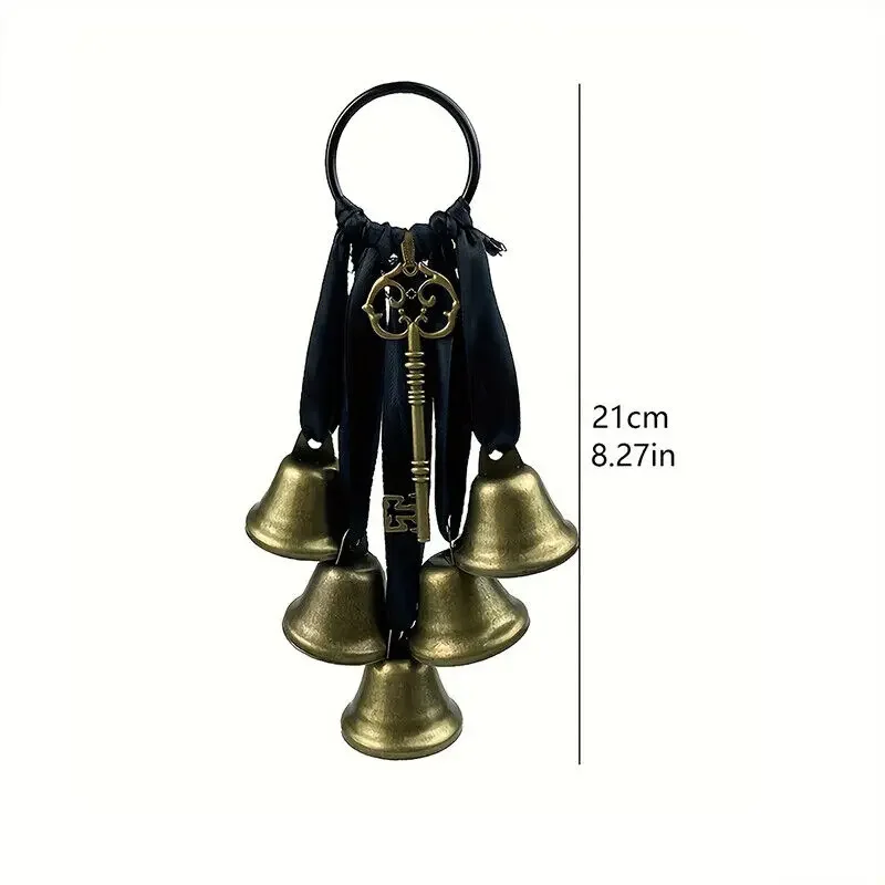 

Vintage Witch Key Bell Decor Antique Style Door Handle Hanging Ornament Home Decor Accessories for Gothic & Halloween