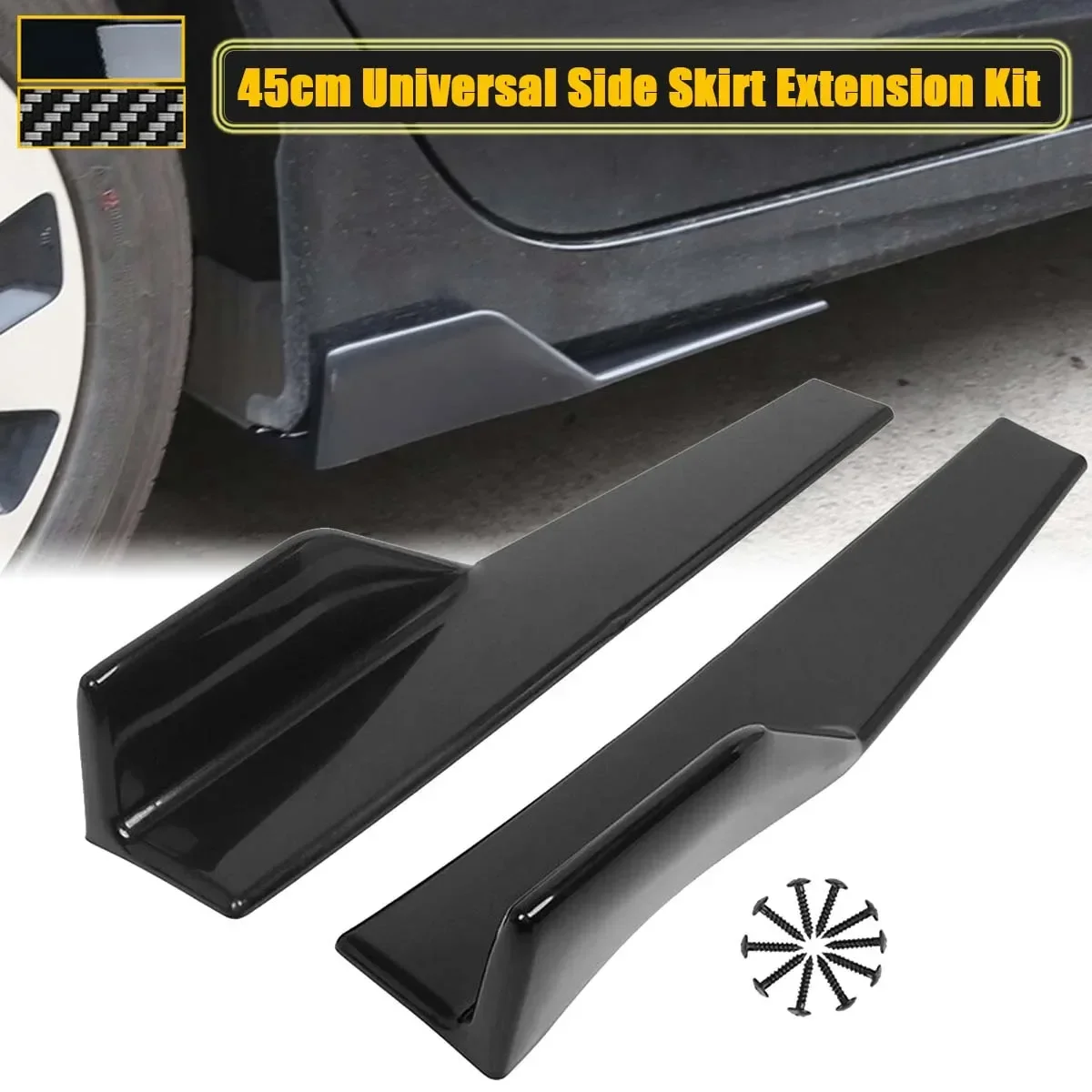 Universal For BMW F20 F30 F10 F32 F82 F80 M3 M4 Side Skirt Extension Fender Protector Body Kit Spoiler Trim Car Accessories