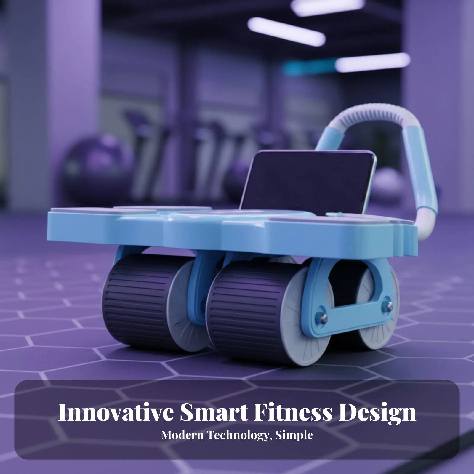 

Тренажер для пресса Ab Wheel, 4-колесный, с автоматическим возвратом, умным счетчиком, для домашнего спортзала