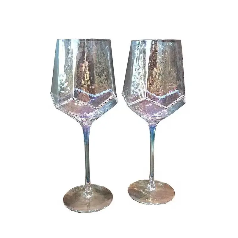 Colorful Rhinestones Wine Goblet Couple Crystal Champagne Glass Painted Elegant Personalised Cup Gift For Birthday Valentine Day