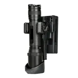 Flashlight Holder Duty Belt Rotatable Flashlight Carrier Gear Flashlight Belt Holder Portable Light Carry Case Flashlight Pouch