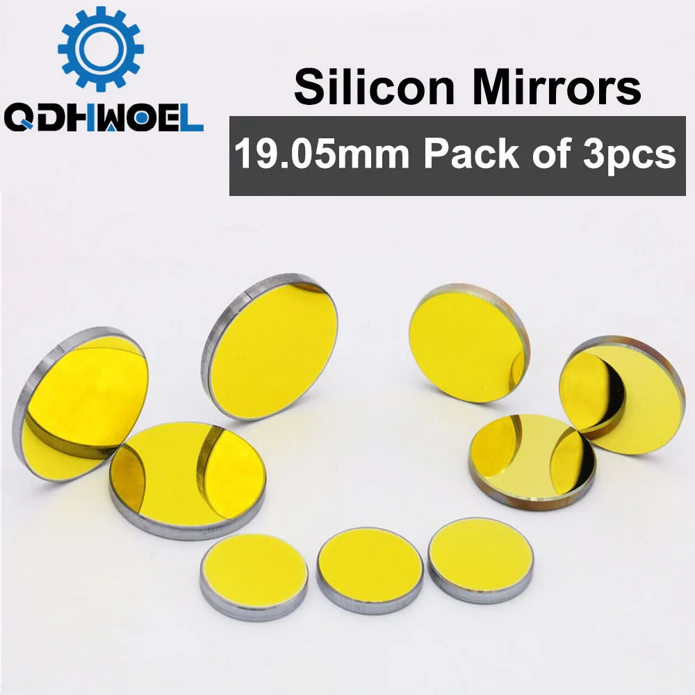 

High Quality 3pcs Silicon Co2 Laser Reflect Mirror 19.05mm Diameter Free Shipping