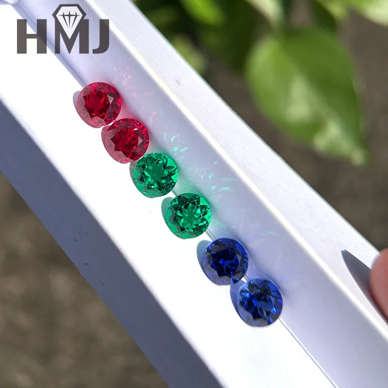 

Round Shaped Blue Cobalt Spine Demon Color Lab Grown Sapphire VVS1 Charms Diy Jewelry Making Materials Selectable AGLCertificate