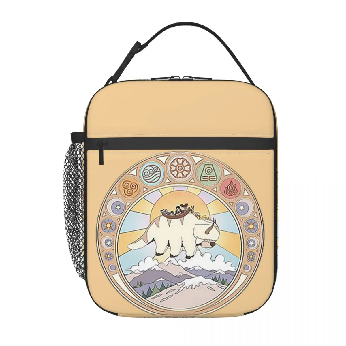 Team Avatar And Elements Design Insulated Lunch Bag for Women Kids Portable Food Boxes Thermal Lunch Box Tote