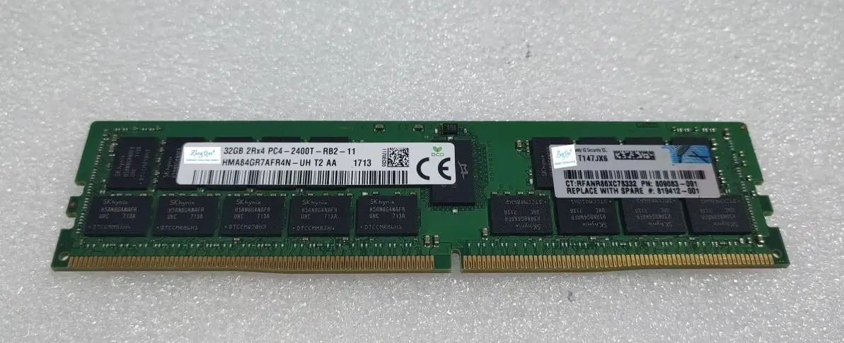 

For DL380 Gen9 G10 809083-091 805351-B21 819412-001 DDR4 32GB 2400T ECC REG 2RX4 PC4-2400T RDIMM Server