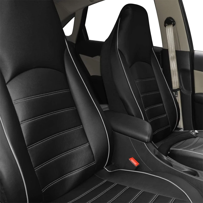 Ganzjahres-Universal-PU-Leder-Autositzbezug, vollständig umschließender Sitzschutz, wasserdicht, passend für Limousinen, SUVs, Pick-ups und LKWs – Detail 2