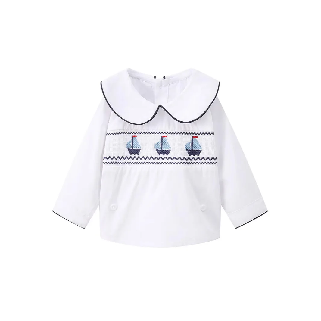 2026 طفل الفتيان المطرزة المراكب الشراعية تسخير دعوى مجموعة قمصان قصيرة قطعتين الزي الإسبانية طفل حفل زفاف وعيد ميلاد مجموعات