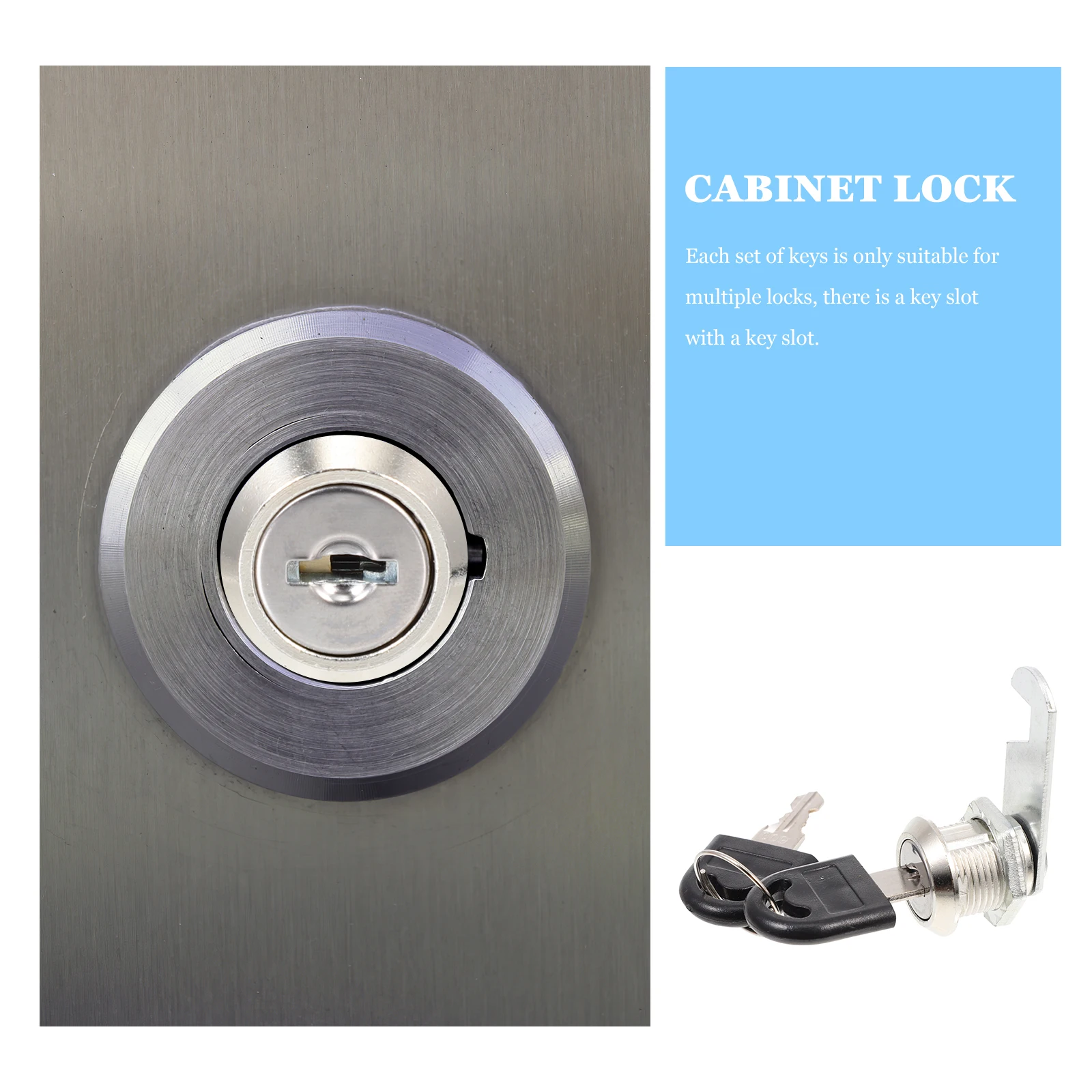 

MultiLock Compatible Iron Cabinet Lock 16mm Mailbox Key Cylinder For Storage Unit Drawer Cam Rv Compartment Latch
