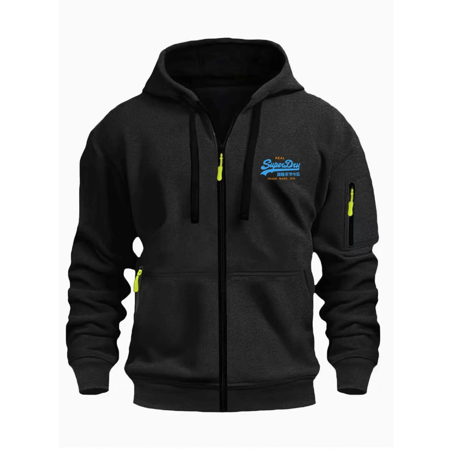 Men's Autumn Winter Hoodies Long Sleeve Sweatshirt Zipper Design Hooded Sweatshirt Men Sportswear Slim Fit Casual coat men tops