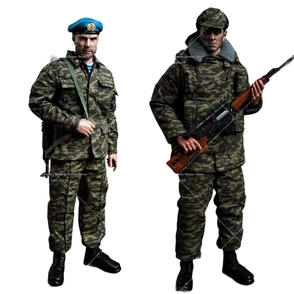 

In Stock Marsdivine RUS-038 1/6 Russia Soviet Camouflage Combat Uniform Jacket Vest Pant Clothes Set Fit 12'' Male Solider Body