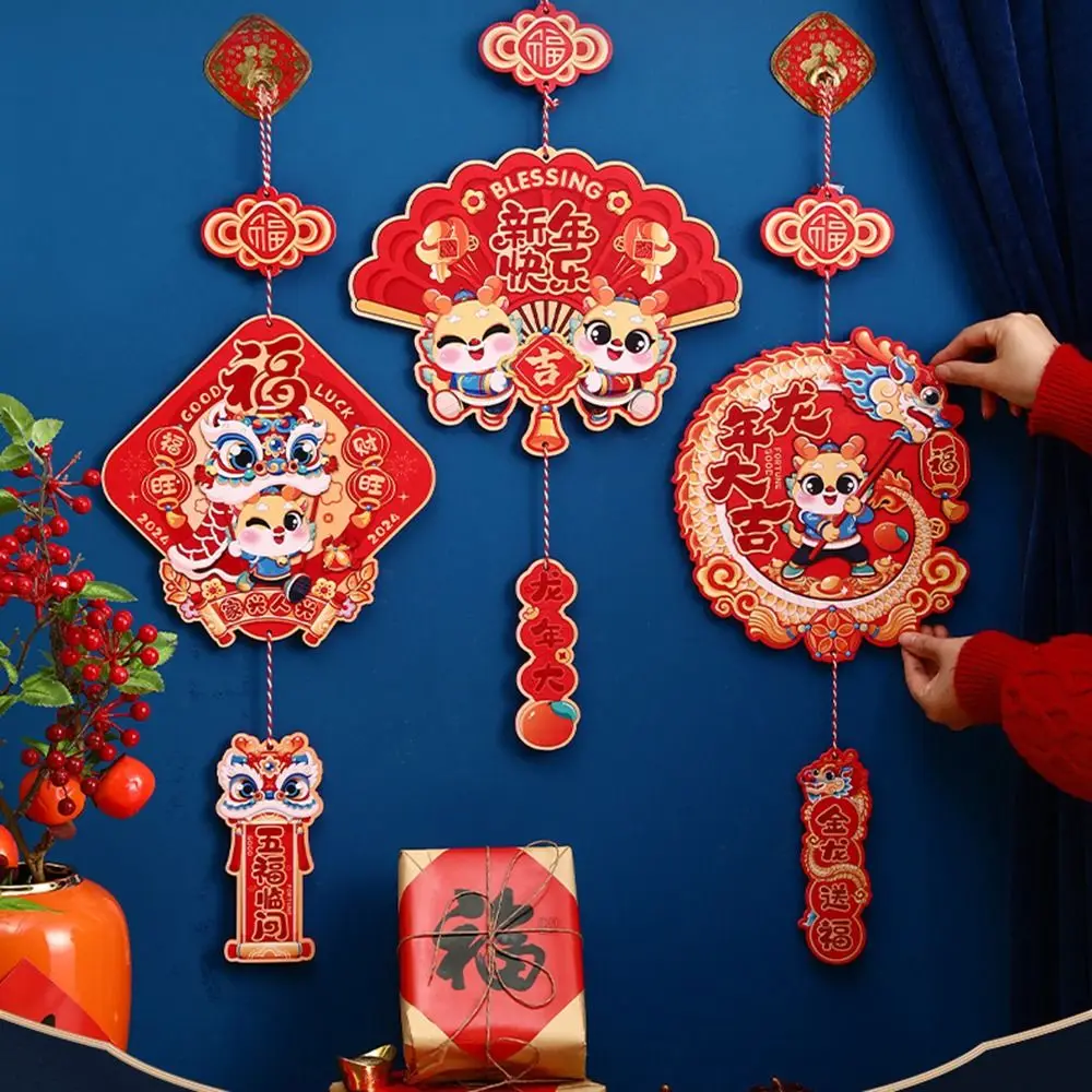 Pendentif Fruit Rouge Dragon pour la Décoration du Festival du Printemps, Planche à Neige, Fu Rick, Confrontement, Jubilation Rouge, Nouveau