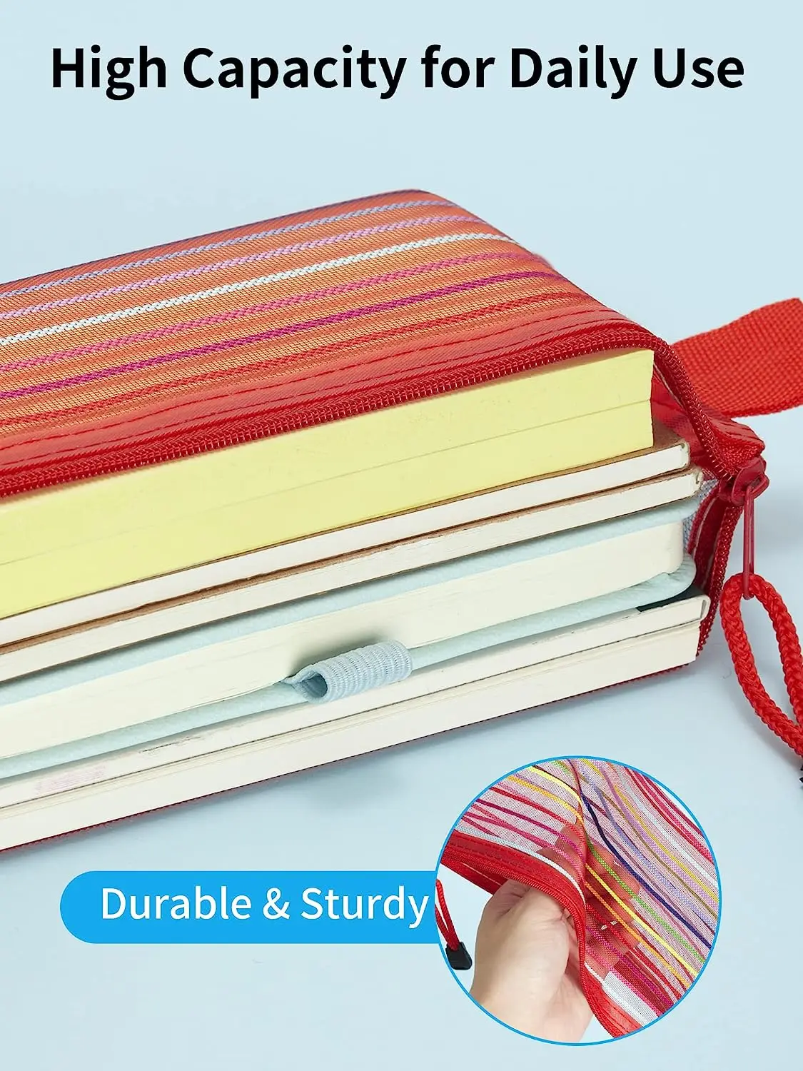 10 Pack Rits Mesh Zakje, Rits Tas Multifunctionele Reistassen Voor School Kantoorbenodigdheden Cosmetica Reisaccessoires