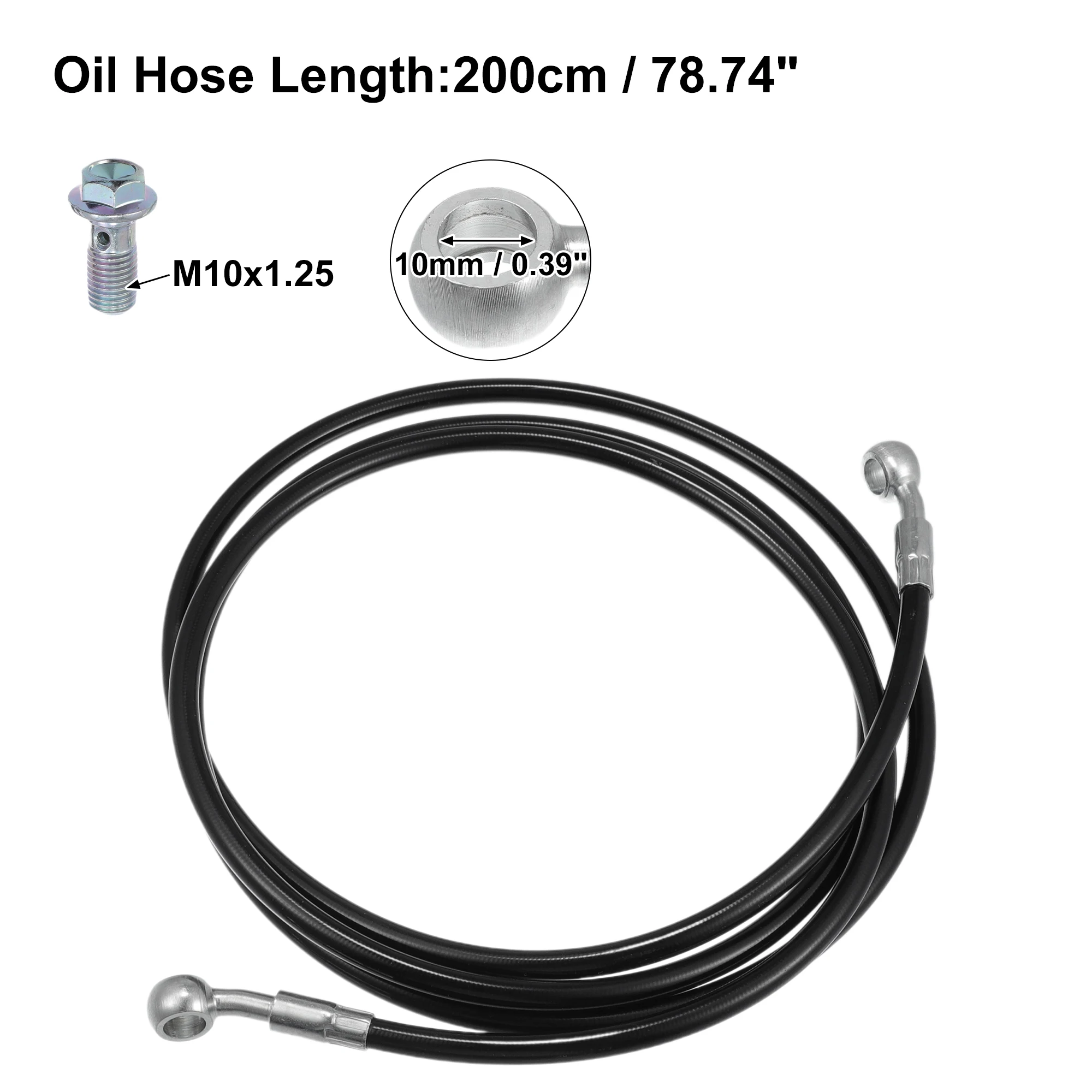 Motoforti 30/50/60/80/90/100/110/150/180/200/220 cm Bremsschlauch Motorrad hydraulische Bremsleitung Ölschlauch Rohr Fahrrad 1 Set
