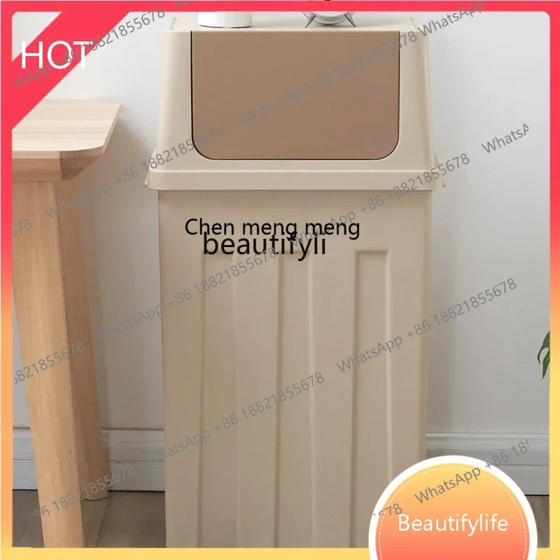 

xz1Large Capacity Kitchen Trash Can Commercial Classification Office School Dormitory Corridor Restaurant Hotel with Lid