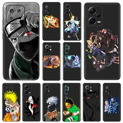 Matte Phone Cases For Redmi 12 12c 13c Note12 Note13 Pro Anime N-Narutos Kakashis Xiaomi 13 Lite 12x 12t 12s 5G Soft Black Cover