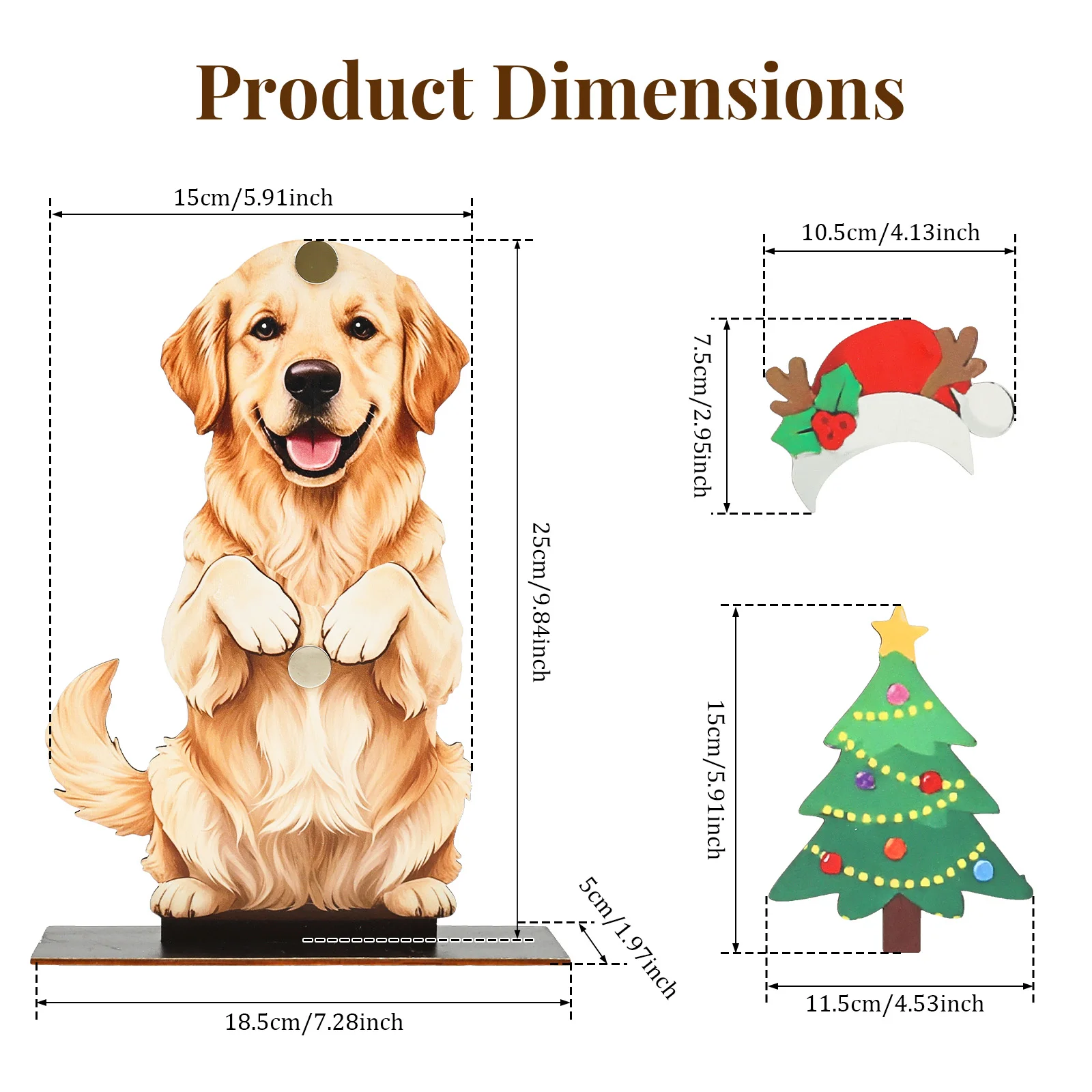 1Set Magnetic Attraction Wooden Animal Decoration Interchangeable Seasonal Creature Wooden Decor Set Pet Magnetic Ornament Decor