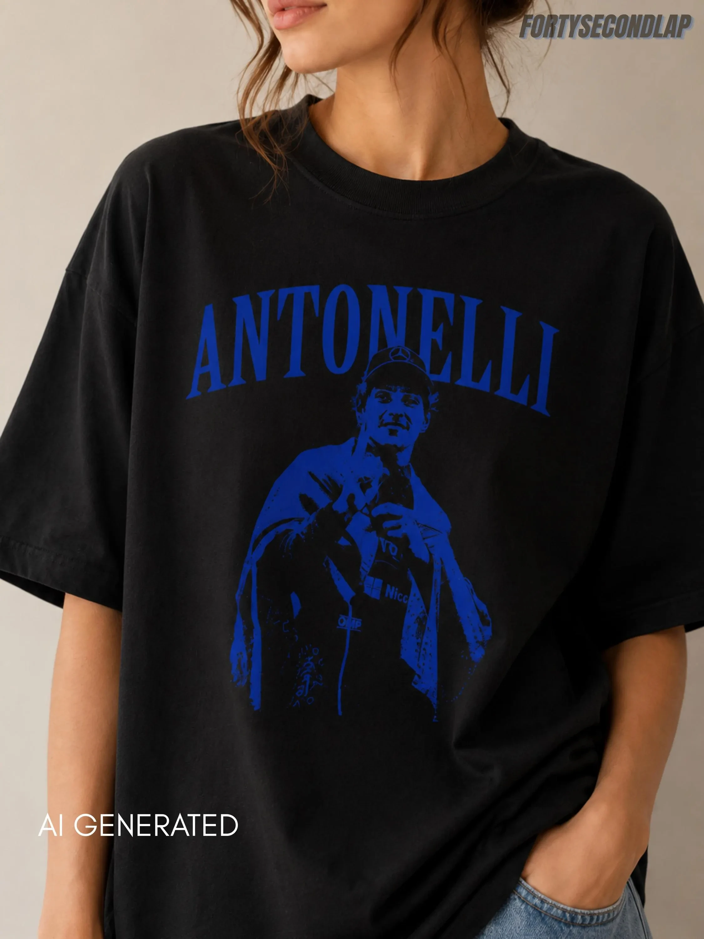 2026 Kimi Antonelli F1 Retro Pure Cotton T-shirt: Racing Driver Vintage Style Fan Gift Champion Surrounding Comfortable Quality
