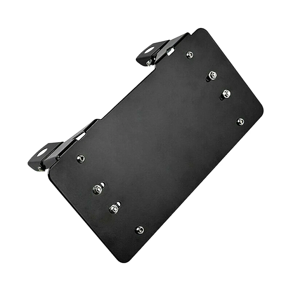 Solid Steel Off-road Flip Up License Plate Number Mount Frame Auto Winch Roller Fairlead Mounting Bracket 3/4 Inch Holder