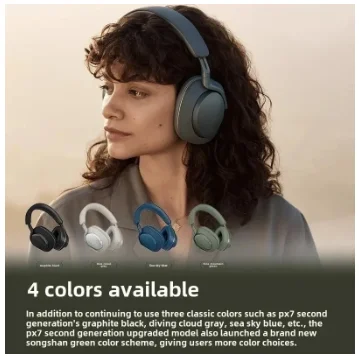 سماعات أذن أصلية من Bowers & Wilkins Px7 S2 لاسلكية فوق الأذن رفيعة وخفيفة الوزن 15 دقيقة شحن سريع إلغاء الضوضاء المتقدم الجديد