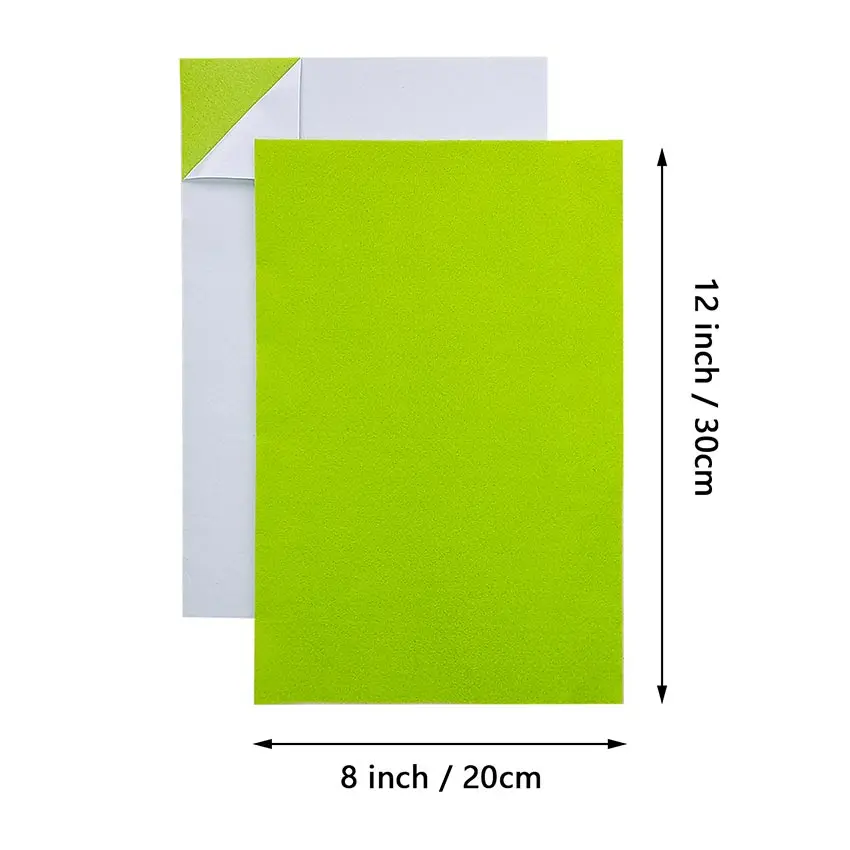 Self Adhesive Felt Fabric Sheets for DIY Colorful Crafts Project & Furniture Protectm12Pcs/Pack