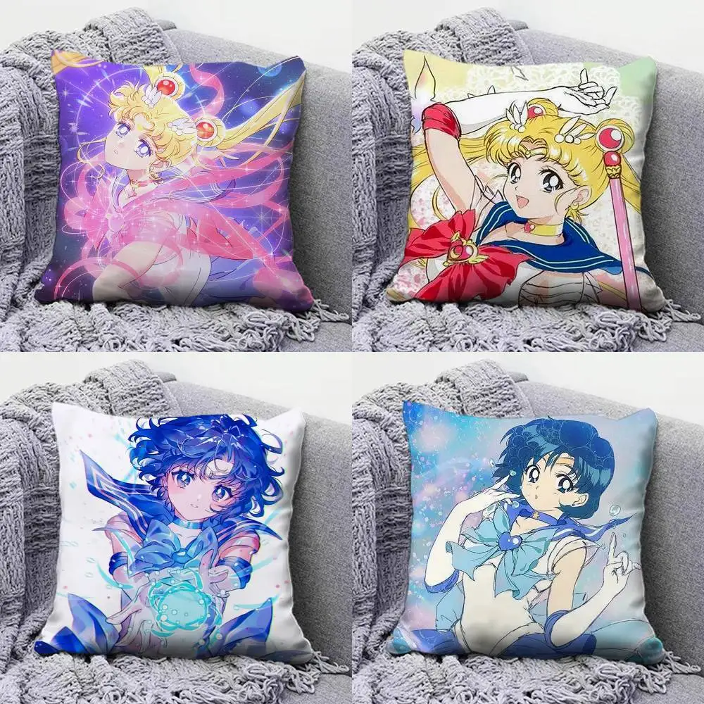 

Sailor Moon Anime Girl Cute Pillow Covers, Home Sofa Cushion Covers and Aecorative Custom