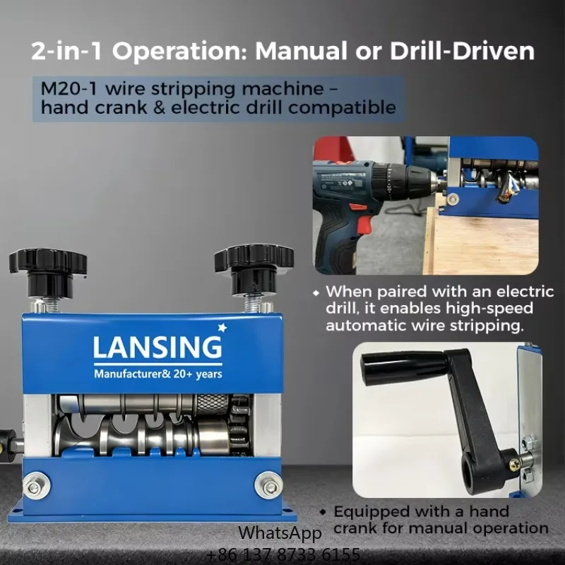 Hot Sale M20-1 Manual Wire Stripper 0.2-20mm Household & Drill-Operated Cat Wire Stripper CE Certified Wire Stripping Machine