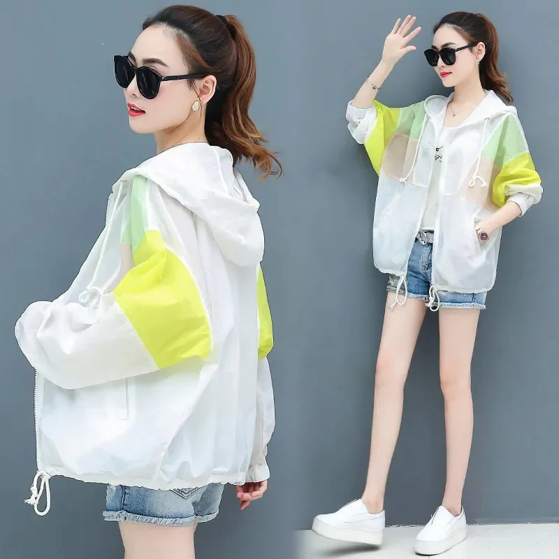 Sonnenschutz Kleidung Hemd weibliche Kapuze Oberbekleidung Sonnencreme Frauen Kurz mantel Sommer neue koreanische Jacke bf dünne Trend Top