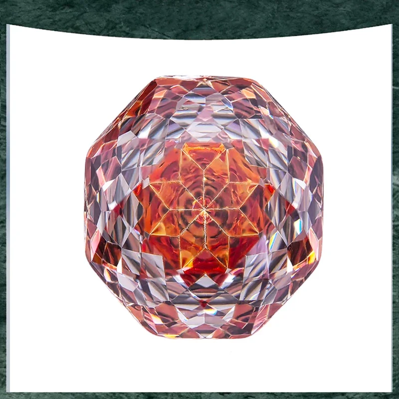 

Hot Sell Cubic Zirconia Special Rose Cut Orange Color Gemstone Bead Wholesale and Retail for Diy Ring Necklace Earrings Main Mat