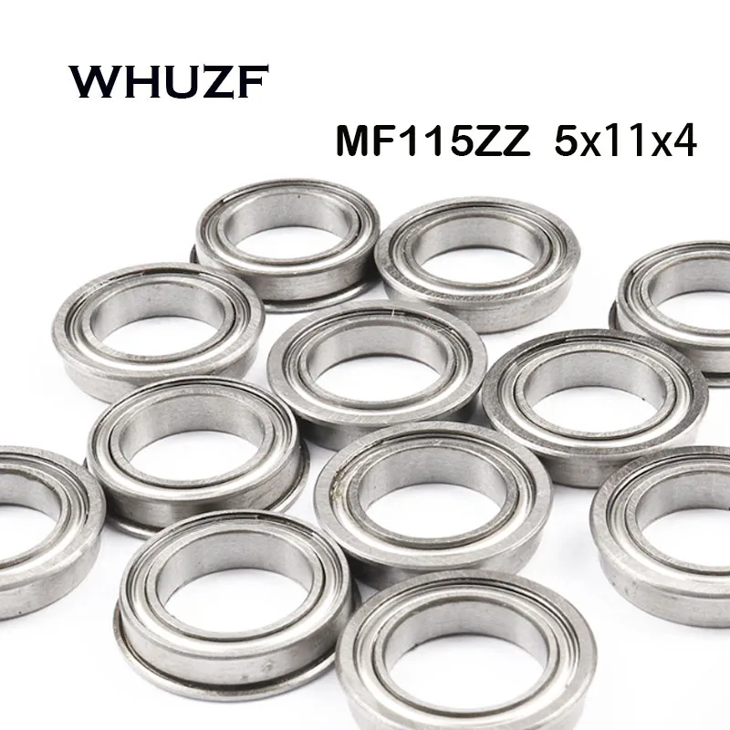 (10/20/50 قطعة/الوحدة) MF115ZZ شفة تحمل 5x11x4mm مزدوجة محمية مصغرة ذات حواف MF115 Z ZZ الكرات MF115-2Z MF115Z
