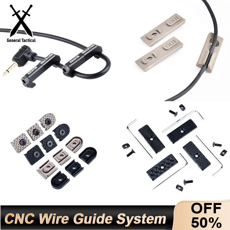 Tacatical CNC Wire Guide System Cable Management Arson Machine For 20mm Rail MLOK KEYMOD SF M600 M300 Flashlight Switch Hunting