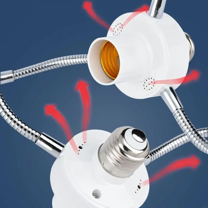 918C E27 to E27 Splitter 3 in 1/4 in 1/5 in 1/6 in 1 360 Degree LED Bulbs Adjustable Rotatable Light Converter Socket