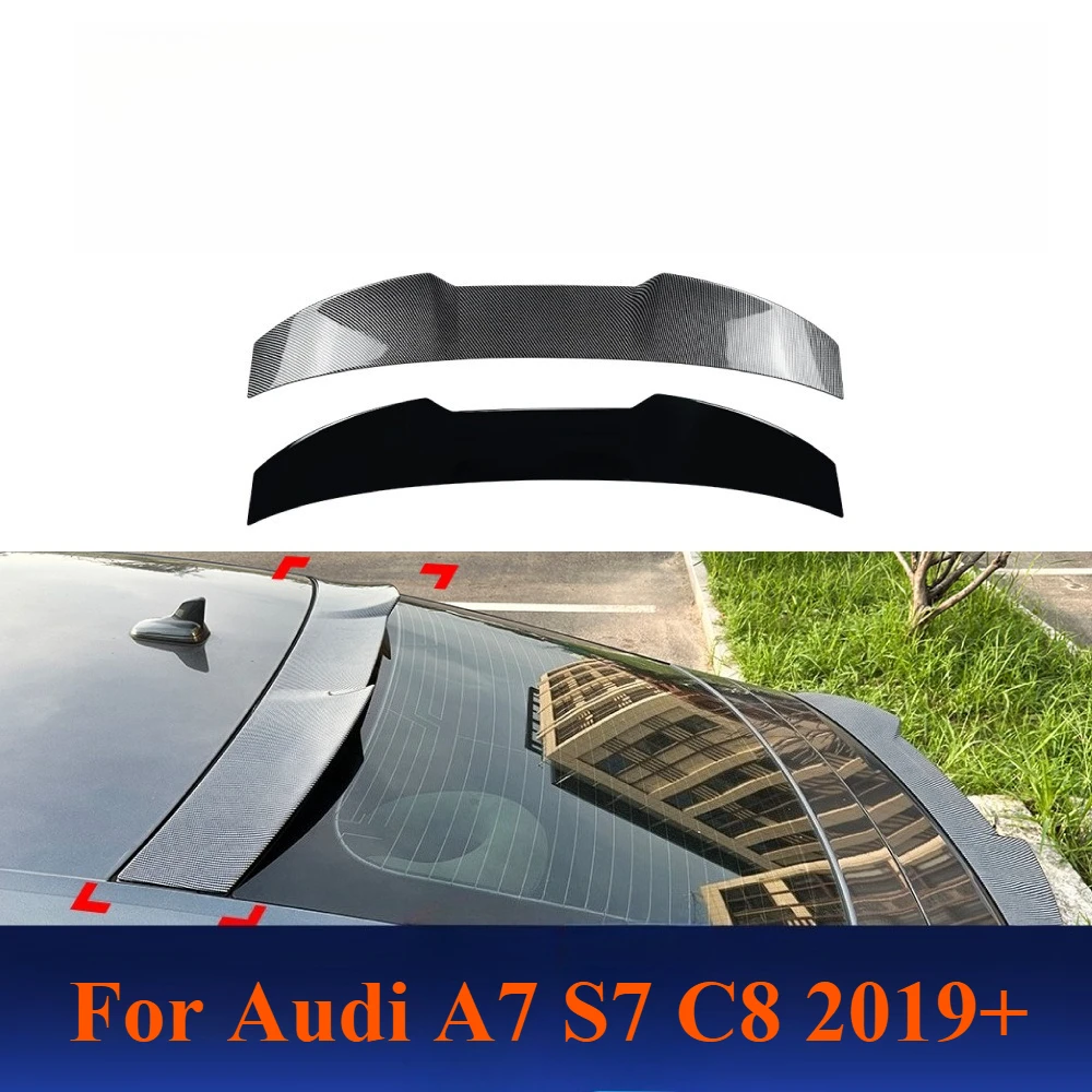 

For Audi A7 S7 C8 2019+ Overseas Version Blade Style Carbon Fiber Roof Spoiler Rear Wing Aerodynamic Exterior Upgrade Accessory