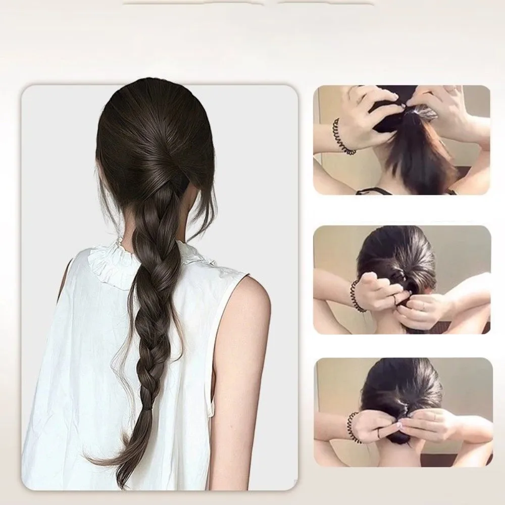 45 centimetri Trafilatura Treccia A Coda di Pesce Basso-legato Sintetico Coda di Cavallo Parrucca Donne Pigro Temperamentale Trecce Intrecciate Estensione Dei Capelli