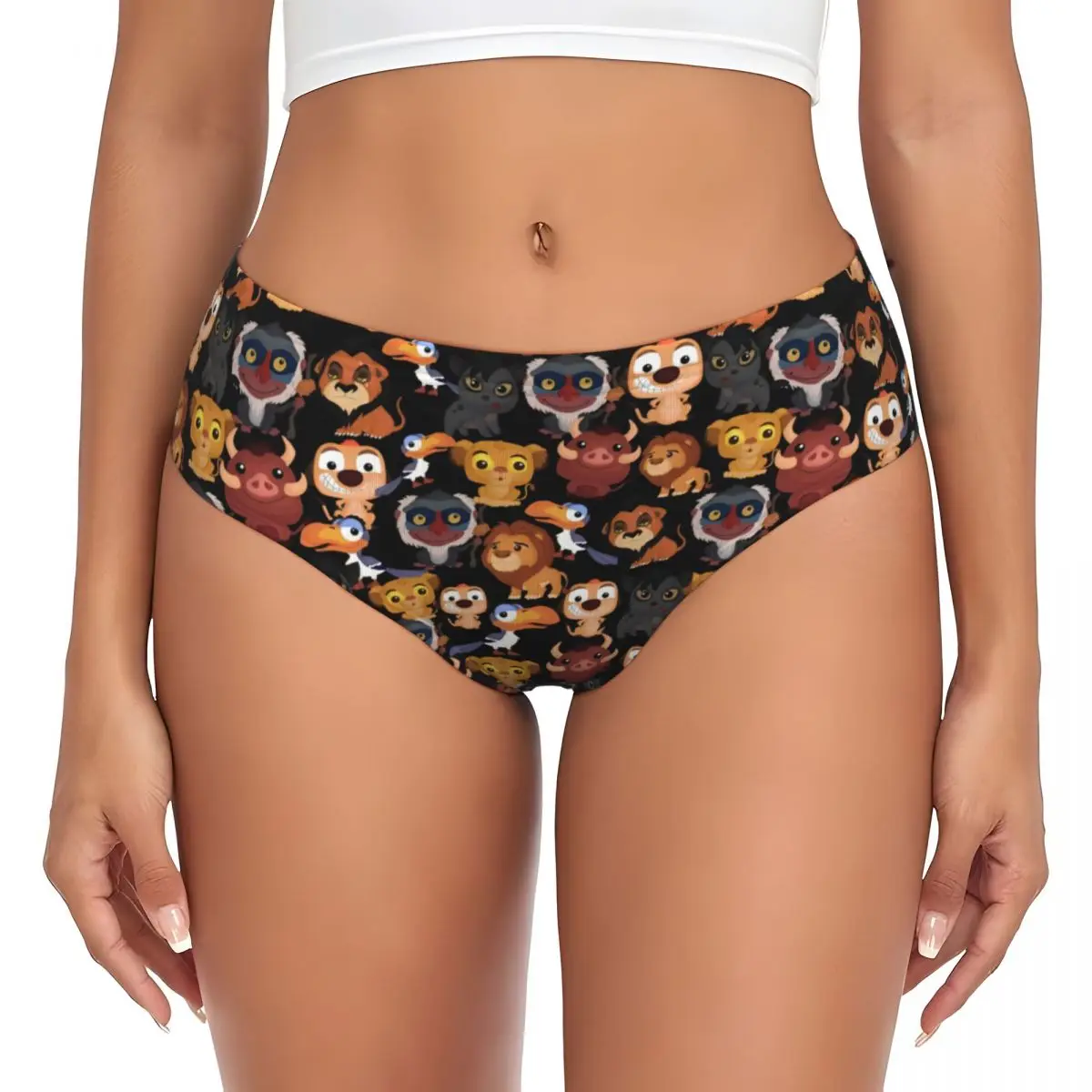 Calzones Personalizados de Anime de Los Reyes Leones para Mujer, Elásticos, con Diseños de Simba, Mufasa, Scar y Rafiki